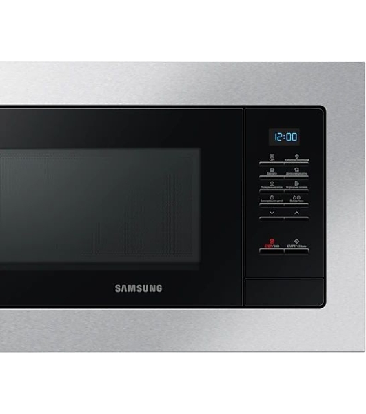 Микроволновая печь встраиваемая Samsung MS20A7013AT/BW нержавеющая сталь/черный, 20 л, 850 Вт, переключатели - кнопки