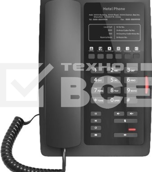 Телефон IP Fanvil H3W черный