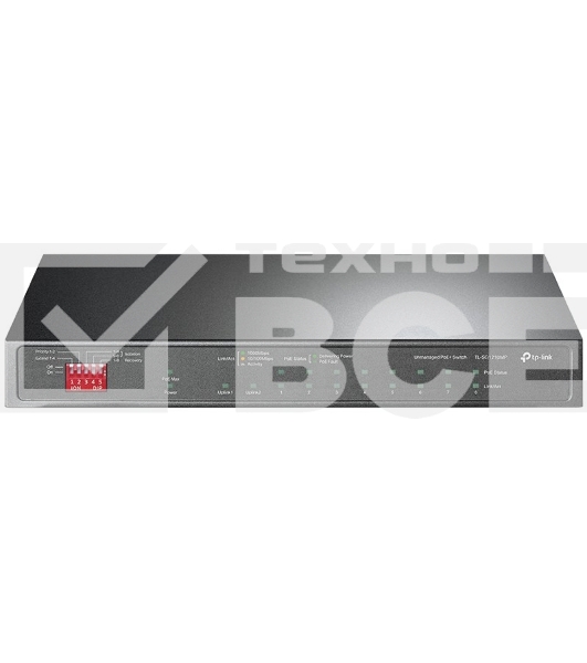Настольный коммутатор TP-Link TL-SG1210MP 10-портовый гигабитный на 8 портов PoE+