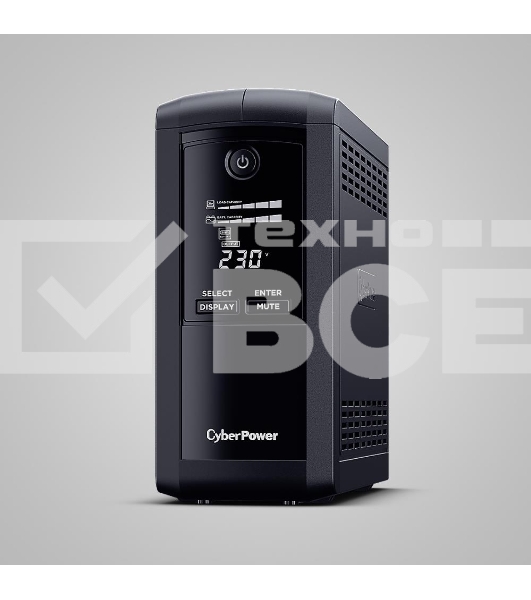Источник бесперебойного питания CyberPower VP700ELCD Line-Interactive 700VA/390W USB/RS-232/RJ11/45  (4 EURO)