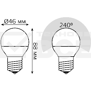 Лампа Шар G45 6W E27 RGBW димирование LED 1/100