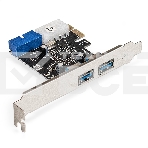 Контроллер ExeGate EXE-342 (PCI-E x1 v2.0, 2*USB3.0 ext.+ 1*19pin int. (внутренние коннекторы для подключения 2*USB3.0 портов на корпусе), разъем доп.питания, VIA Labs Chipset VL805), фото3