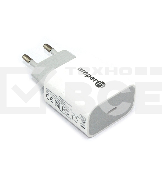Блок питания (сетевой адаптер) Amperin Quick Charge Type-C 5V/3A,9V/2.22A,12V/1.66A (YDS-TC020-001)