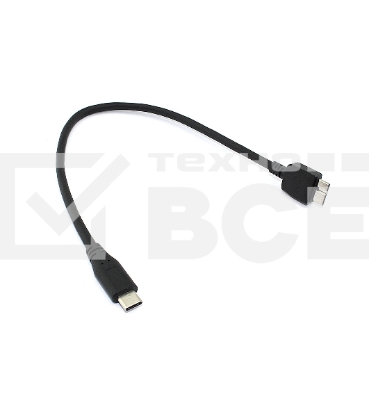 Кабель Type-C на Micro USB Type B кабель 25см черный