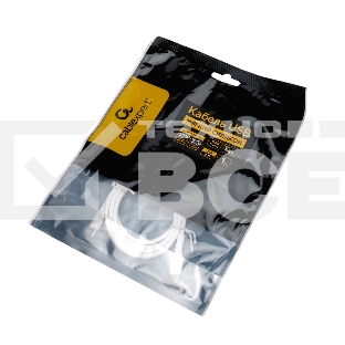 Кабель USB2.0 Cablexpert CC-USB2S-CMCM-1M-W Type-C/Type-C, 3А, 65Вт, PD/QC3.0, силиконовый, 24AWG, медь, 1м, белый, пакет