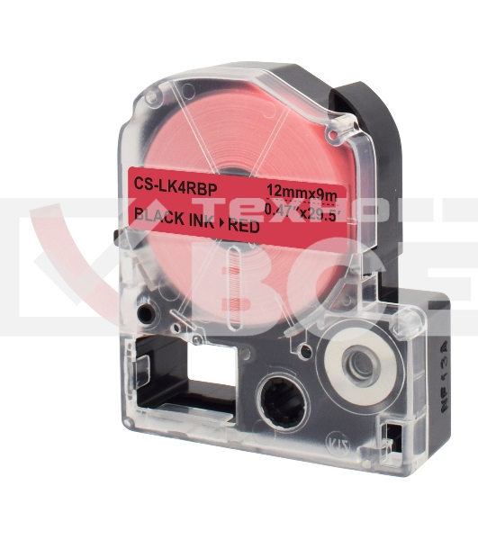 Картридж ленточный Cactus CS-LK4RBP черный для Epson LW300/LW400/LW700/LW600P/LW1000P/K400/Z700/Z900