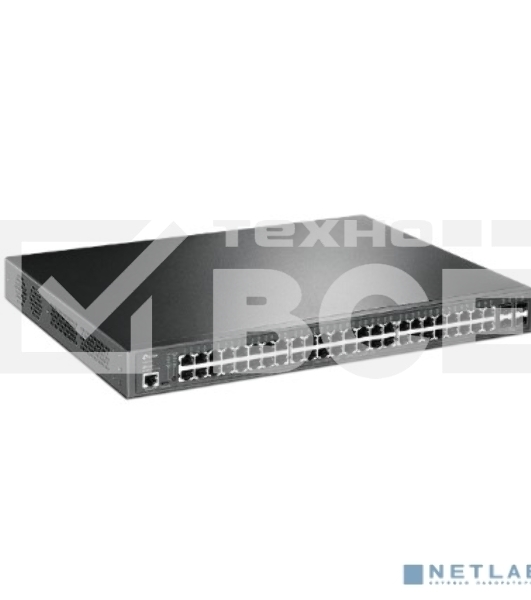 Коммутатор 48-port Gigabit PoE+ L2+ switch, 48 802.3af/at PoE+ ports, 4 Gb SFP slots, 1 RJ-45 + 1Micro-USB console ports, 348W PoE budget
