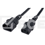 Кабель питания Гарнизон GPC-189-1-1.8M, C13-C14, 3x1.0 мм2, 16А, CCA, с заземлением, 1.8 м, черный, пакет, фото4