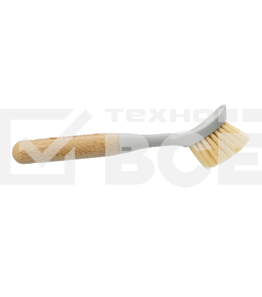 Щетка для посуды круглая d 60х230 мм, бамбуковая рукоятка, Home Palisad