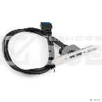 Планка портов в корпус 2xUSB 3.0 ExeGate BrctUSB3-2A (USB 3.0 20pin (IDC 20pin F) --> 2x USB 3.0 Af, кабель 20 см), фото6