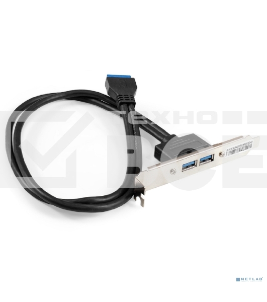 Планка портов в корпус 2xUSB 3.0 ExeGate BrctUSB3-2A (USB 3.0 20pin (IDC 20pin F) --> 2x USB 3.0 Af, кабель 20 см)