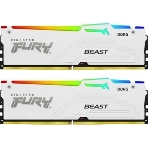 Оперативная память Kingston Fury Beast, DDR5, 32Gb (2x16GB), 6000MHz, CL30, DIMM, с радиатором, RGB, белый, фото5