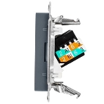 Розетка компьютерная двойная RJ45+RJ45, кат.5E, механизм ATN000785 Schneider Electric AtlasDesign Грифель, фото4