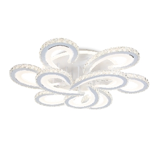 Потолочный светодиодный светильник Ambrella light FA1704/6+3 WH/CH белый/хром 255W 3000K-6400K 610*610*130 (ПДУ РАДИО 2.4G)