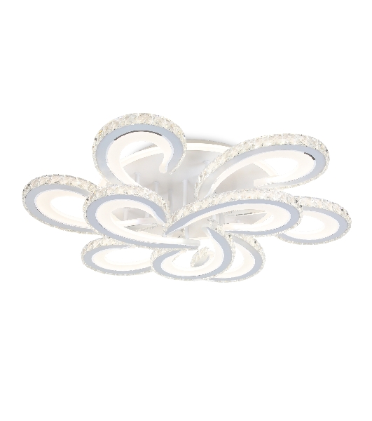 Потолочный светодиодный светильник Ambrella light FA1704/6+3 WH/CH белый/хром 255W 3000K-6400K 610*610*130 (ПДУ РАДИО 2.4G)