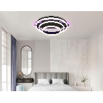 Потолочный светодиодный светильник FA8524 BK черный 146W 3000K-6400K+RGB 560*500*150 (ПДУ РАДИО 2.4G), фото 1