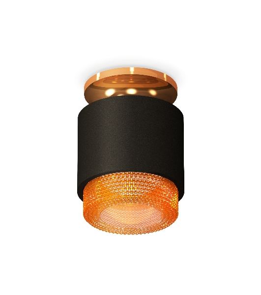 Светильник Ambrella Light XS7511122 SBK/PYG/CF черный песок/золото желтое полированное/кофе MR16 GU5.3 (N7929, C7511, N7195)