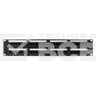 Монтажное оборудование Gembird Коммутационная панель Cablexpert с задним организатором, 48 портов категории 5E, размер 19''( NPP-C548CM-001)