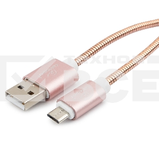 Кабель USB 2.0 Cablexpert CC-G-mUSB02Cu-1.8M, AM/microB, серия Gold, длина 1.8м, золото, блистер