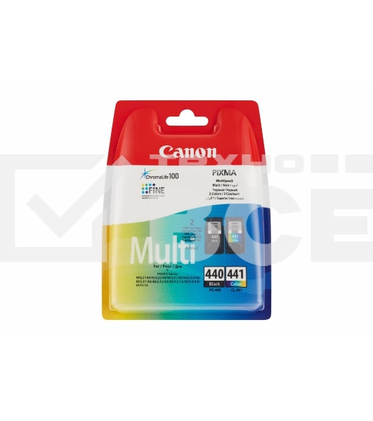 Картридж струйный Canon PG-440/CL-441 5219B005 черный/трехцветный x2уп. для Canon MG2140/MG3140 (180стр.)