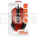 Мышь проводная Qumo Office M14 красный, 1000 dpi, USB, кнопки - 3, фото3