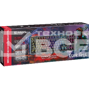 Клавиатура Defender Dark Arts GK-375  проводная, USB, черный