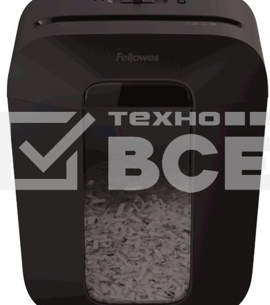 Шредер Fellowes PowerShred LX50 черный (секр.P-4)/перекрестный/9лист./17лтр./скрепки/скобы/пл.карты