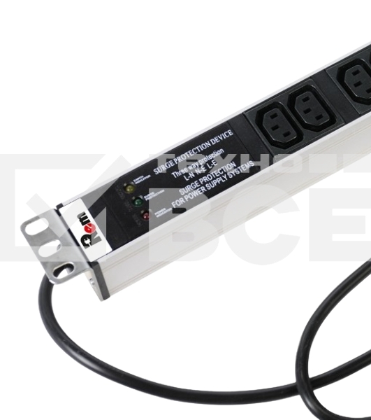 Вертикальный блок розеток Rem-16 с фил. и инд., 25 IEC 60320 C13, алюм., 42-48U, шнур 3 м.