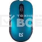 Мышь беспроводная Defender Gassa MM-105 бирюзовый, 1600 dpi, радиоканал, USB, кнопки - 6, фото7