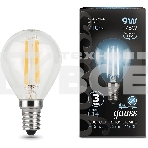 Лампа филам. Gauss Filament 9Вт цок.:E14 шар 220B 4100K св.свеч.бел.нейт. (упак.:10шт) (105801209), фото2