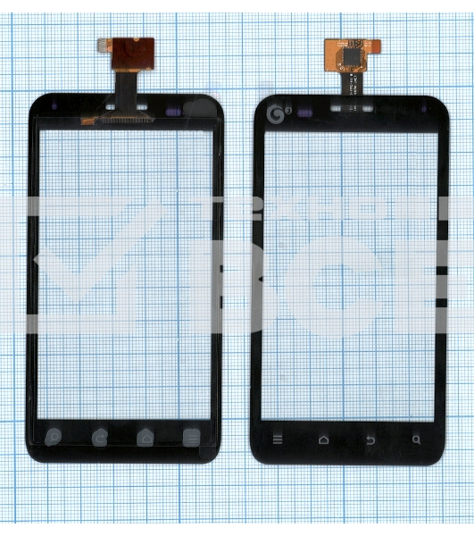 Сенсорное стекло (тачскрин) для ZTE V807 Blade C YZ-CTP465-FPC-V1, черное
