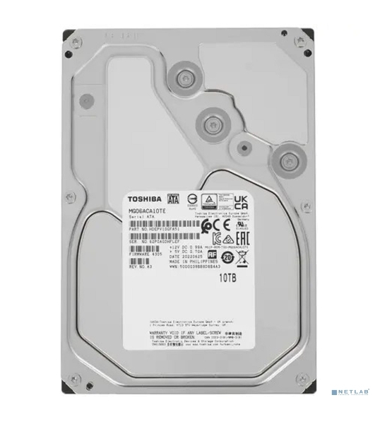 Жесткий диск HDD Toshiba 10Tb 7200rpm SATA 6 Gb/s 256MB 3.5''