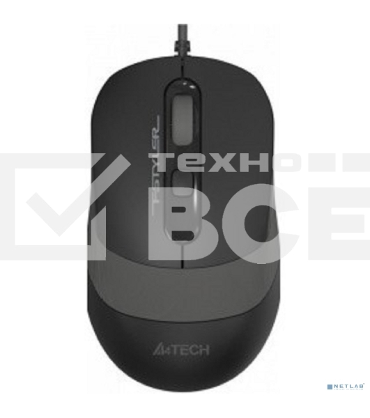 Мышь проводная A4Tech Fstyler FM10 черный/серый, 1600 dpi, USB, кнопки - 4