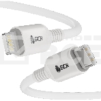 Кабель PREMIUM 1.0m TypeC/Lightning MFI POWER DELIVERY 18 W, быстрая зарядка, белый силикон, AL case белый, белый ПВХ, GCR-53533, фото2