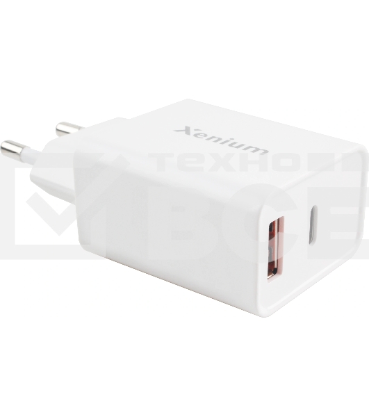 Сетевое зар./устр. Xenium X252 25W 3A (PD+QC) (CCX252CW/00)