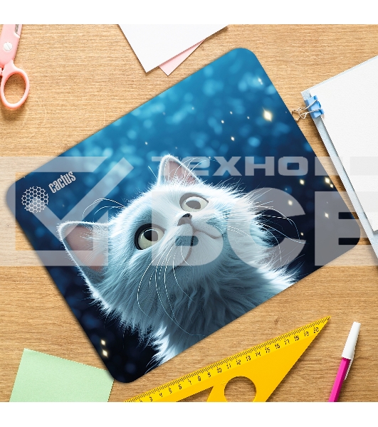 Коврик для мыши Cactus White Cat 300x250x3мм (CS-MPC-D11M)