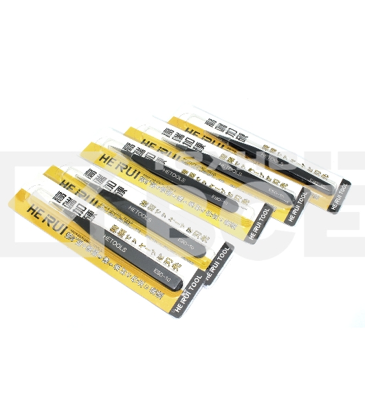 Пинцет HETOOLS ESD-10 прямой, чёрный 120мм 5 шт