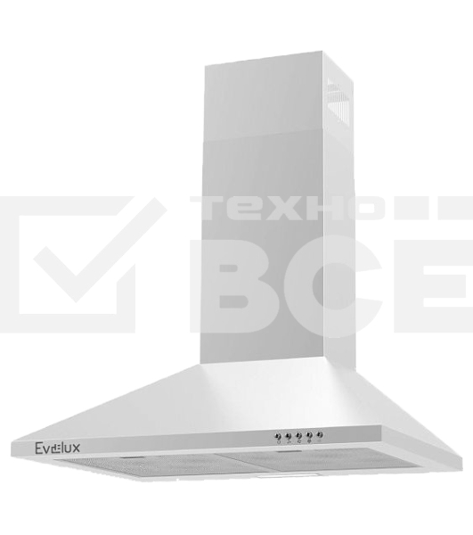 Вытяжка каминная Evelux Favorite 60 W белый, 60 см, 750 куб. м/ч, 45 дБ