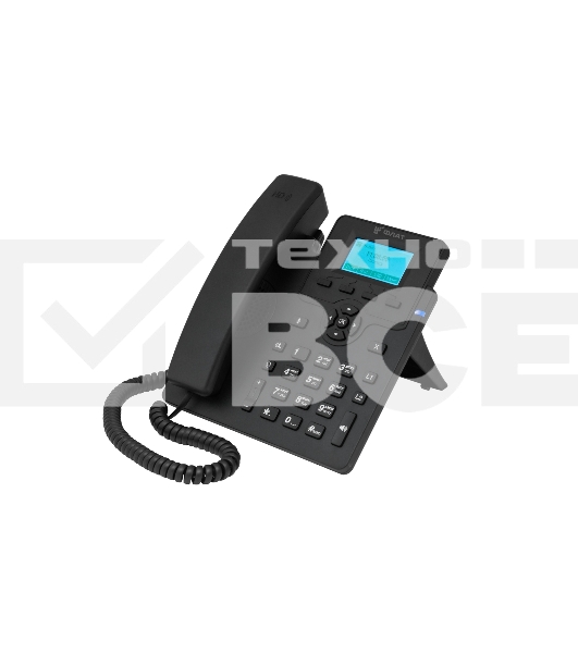 IP-телефон Flat-Phone C10: 2 SIP-аккаунта, 2 порта 10/100BASE-T (RJ-45), ЖК-дисплей, PoE, адаптер питания 220В, ТОРП