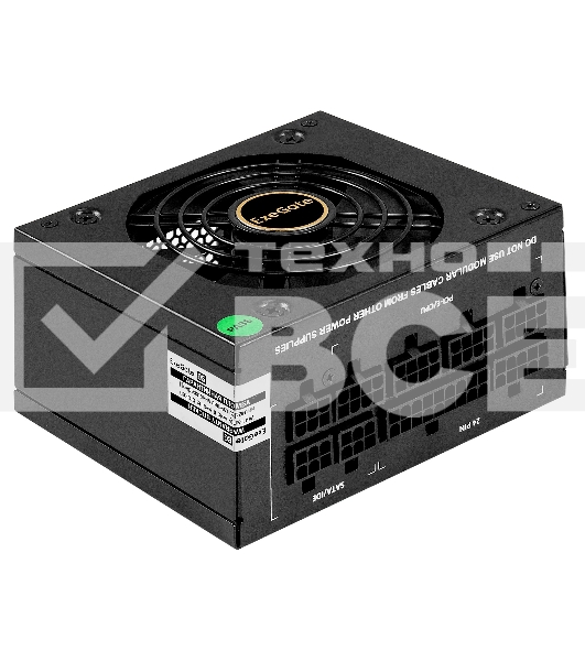 Блок питания 550W ExeGate M550 GOLD (SFX, APFC, КПД 90% (80 PLUS GOLD), 9см fan, 24pin, (4+4)pin, 2xPCI-E, 6xSATA, 3xIDE, 1xFDD, Full Cable Management, black, ATX adapter, Retail box)