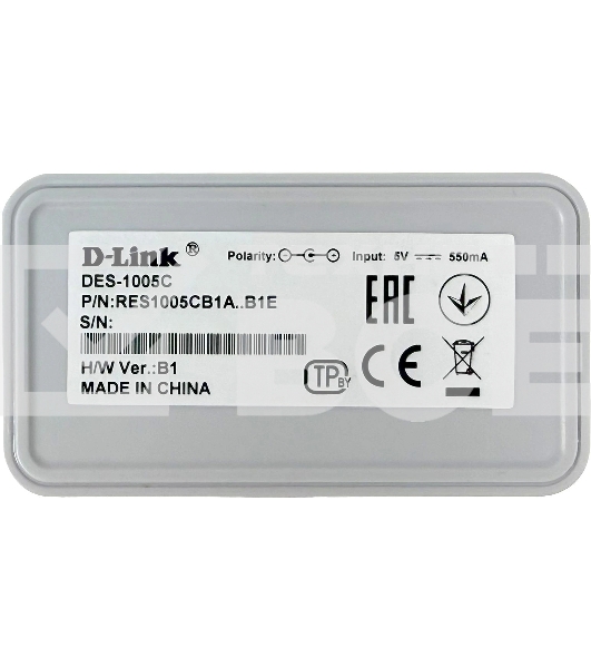 Коммутатор D-Link DES-1005C Unmanaged Switch 5x100Base-TX, plastic case