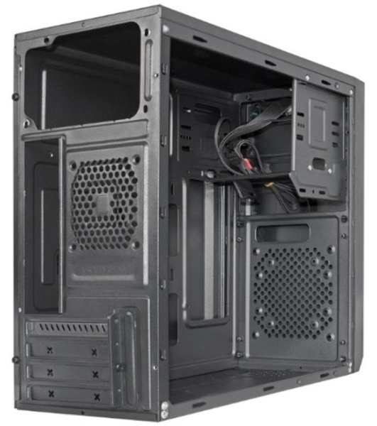 Компьютерный корпус Minitower ExeGate BAA-308MU2-AAA350 (mATX, БП AAA350 с вент. 8см, 1хUSB+2хUSB 3.0, HD Audio, черный)