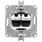 Розетка компьютерная двойная RJ45+RJ45, кат.5E, механизм ATN000785 Schneider Electric AtlasDesign Грифель, фото3