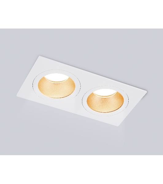 Встраиваемый точечный светильник Ambrella light TN102831/2 WH/GD белый/золото GU5.3/2 178*93*50