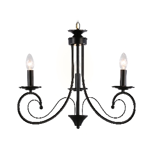 Светильник Ambrella light TR9606/3 BK черный E14/3 max 40W D560*650