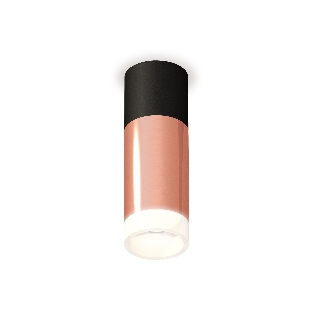Светильник Ambrella Light XS6326042 PPG/SBK/FR золото розовое полированное/черный песок/белый матовый MR16 GU5.3