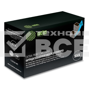 Картридж лазерный Cactus CS-CE255X-MPS черный (15000 стр.) для HP LaserJet M521 Pro 500 MFP, M521dn Pro MFP, M521dw Pro MFP, M525, M525c MFP, M525f, P3010, P3015, P3015d, P3015dn, P3015x