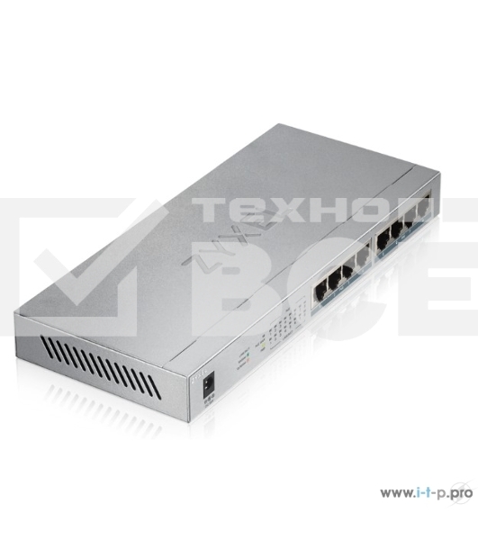 Коммутатор Zyxel GS1008HP Switch PoE +, 8xGE PoE +, tabletop, metal, silent, budget PoE 60 W
