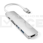 USB-C адаптер Satechi Type-C Slim Multiport Adapter V2. Интерфейс USB-C. серебристый., фото5