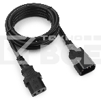 Кабель питания сист.блок-монитор Cablexpert PC-189-1-1.8M, 1.8м, C13-C14, 3x1кв.мм., черный, с заземлением, фото 1